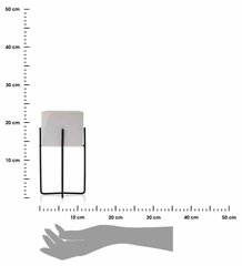 Puķu pods ar statīvu Mizu White Black, 12x12x22 cm, balts cena un informācija | Puķu podi | 220.lv