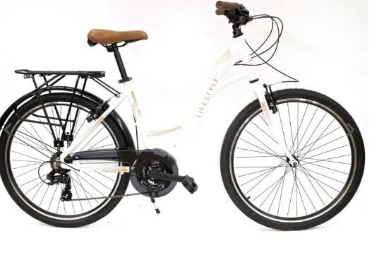 Pilsētas velosipēds Rocksbike 17" (44 cm) rāmis, balts cena un informācija | Velosipēdi | 220.lv