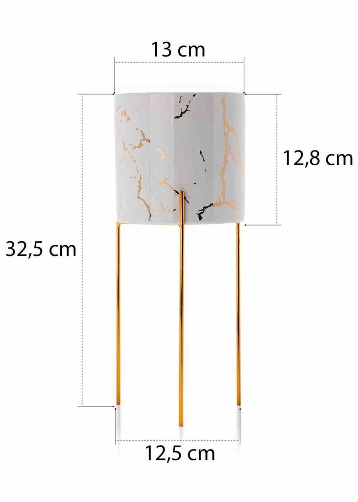 Puķupods Nila White, 32 cm цена и информация | Puķu podi | 220.lv