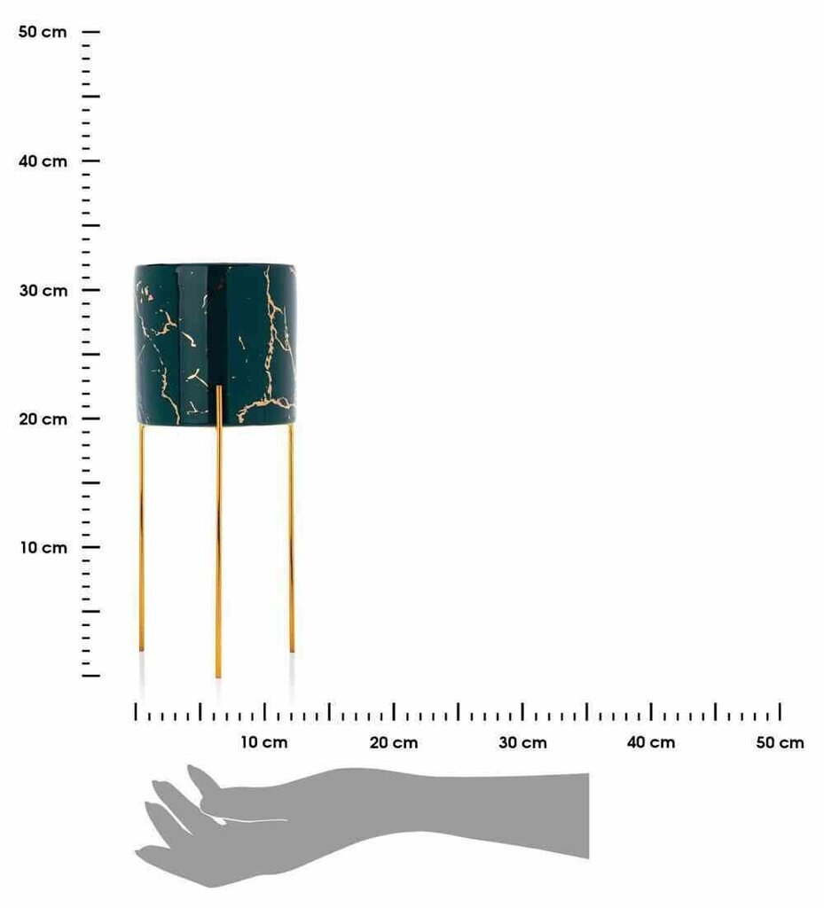 Puķu pods Nila Green, 32 cm cena un informācija | Puķu podi | 220.lv