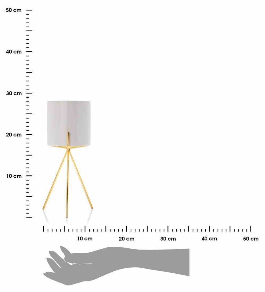 Puķu pods ar metāla statīvu Emma White, 28 cm cena un informācija | Puķu podi | 220.lv