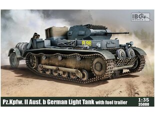 IBG Models - Pz.Kpfw. II Ausf.b German Light Tank with fuel trailer, 1/35, 35080 цена и информация | Склеиваемые модели | 220.lv