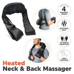 Salter EE6934BLKSTKEU7 Heated Neck & Back Massager цена и информация | Аксессуары для массажа | 220.lv