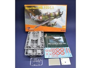 Lidmašīna Marcel-Bloch MB.155С.1,zaļa цена и информация | Kонструкторы | 220.lv