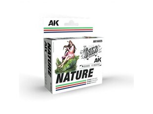 Akrila krāsu komplekts AK Interactive The Inks Nature Colors, AK16025, 3 gab. cena un informācija | Modelēšanas un zīmēšanas piederumi | 220.lv