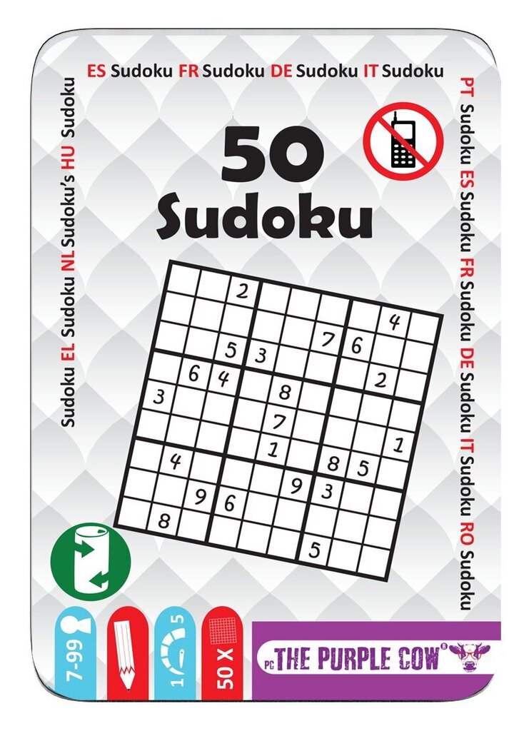 Galda spēle Purple Cow 50 Sudoku, 610 cena un informācija | Galda spēles | 220.lv