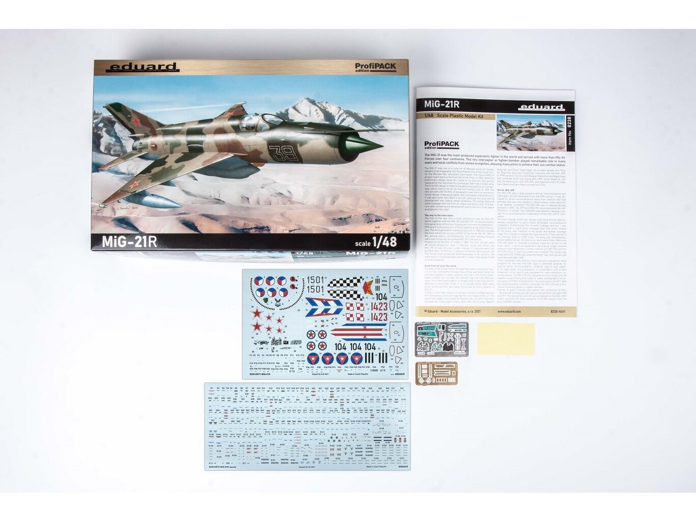 Lidmašīna Eduard - MiG-21R ProfiPack Edition, 1/48, 8238 cena un informācija | Konstruktori | 220.lv