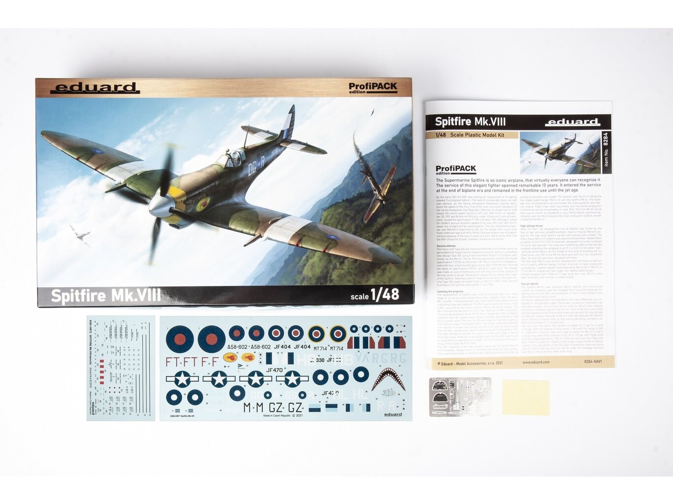 Lidmašīna Eduard - Supermarine Spitfire Mk.VIII ProfiPack, 1/48, 8284 цена и информация | Konstruktori | 220.lv