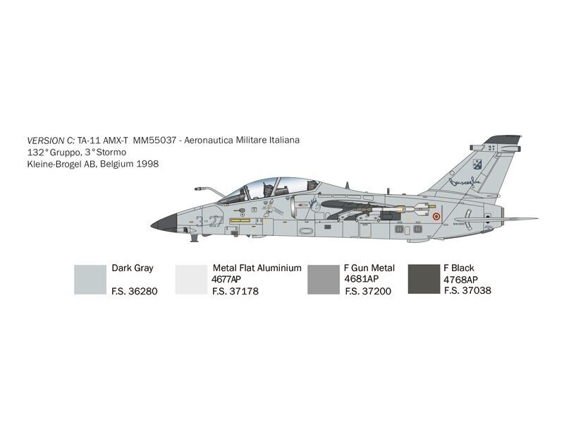 Lidmašīna Alenia-Embraer AMX-T, pelēks cena un informācija | Līmējamie modeļi | 220.lv