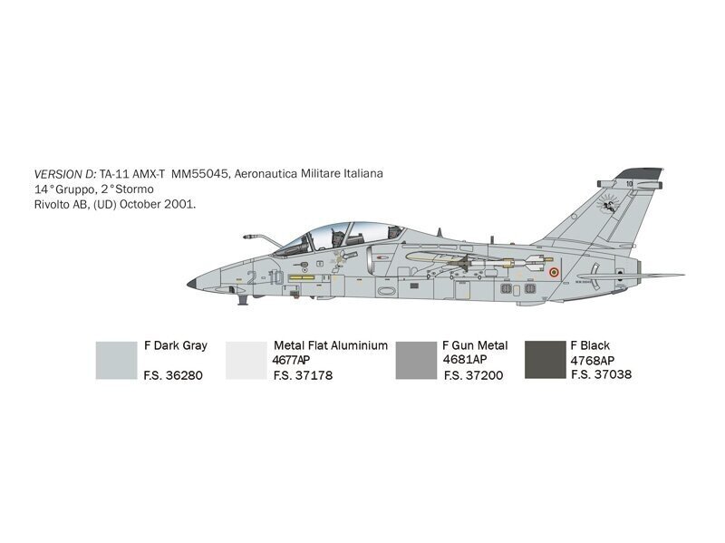 Lidmašīna Alenia-Embraer AMX-T, pelēks cena un informācija | Līmējamie modeļi | 220.lv