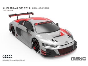 Auto Meng Model - Audi R8 LMS GT3 2019,pelēks цена и информация | Склеиваемые модели | 220.lv