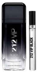 Набор подарочный парфюмерной воды для мужчин Carolina Herrera 212 VIP Black, 100 мл EDP + 10 мл EDP цена и информация | Мужские духи | 220.lv