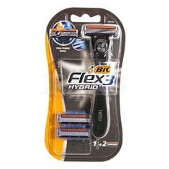 Станок для бритья Bic Flex3 Hybrid с 2 сменными кассетами цена и информация | Косметика и средства для бритья | 220.lv