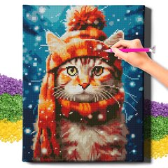 Алмазная Мозаика на Раме Кот в шапке 5D Diamond Painting Oh Art! 30x40 cm цена и информация | Алмазная мозаика | 220.lv