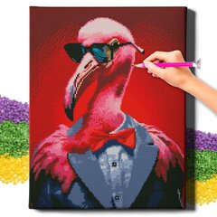 Dimantu mozaīka Oh Art, Flamingo advokāts, 40x50 cm cena un informācija | Dimantu mozaīkas | 220.lv