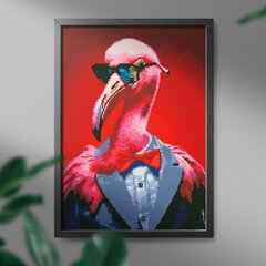 Dimantu mozaīka Oh Art, Flamingo advokāts, 40x50 cm cena un informācija | Dimantu mozaīkas | 220.lv