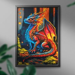 Алмазная Мозаика на Раме Дракон в лесу 5D Diamond Painting Oh Art! 30x40 cm цена и информация | Алмазная мозаика | 220.lv