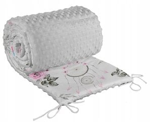 Мягкая защита кроватки Babymam, 180x30 cm, Gray/White цена и информация | Товары для безопасности детей дома | 220.lv