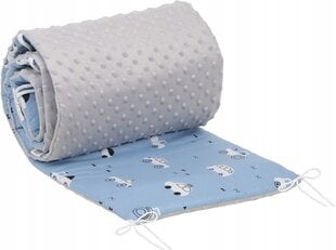 Мягкая защита кроватки Babymam, 180x30 cm, Gray/Blue цена и информация | Товары для безопасности детей дома | 220.lv