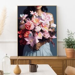 Картина по номерам На Раме Розовый букет Oh Art! 40x50 см цена и информация | Живопись по номерам | 220.lv