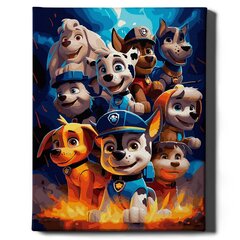 Glezna pēc cipariem Oh Art, Paw Patrol, 40x50 cm cena un informācija | Gleznas pēc numuriem | 220.lv