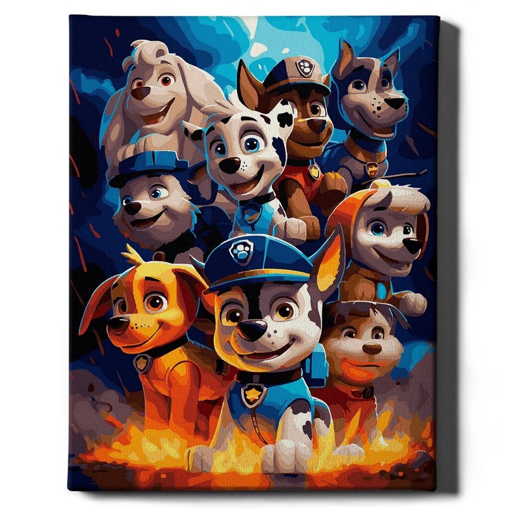 Glezna pēc cipariem Oh Art, Paw Patrol, 40x50 cm cena un informācija | Gleznas pēc numuriem | 220.lv