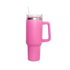 Стакан Fresh Juice Freshy Cup Traveller с трубочкой, пастельно-розовый, 1,2 л цена и информация | Термосы, термокружки | 220.lv