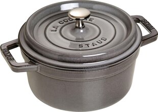 Кастрюля чугунная круглая STAUB 40509-484-0 - графит 1,7 л цена и информация | Кастрюли, скороварки | 220.lv