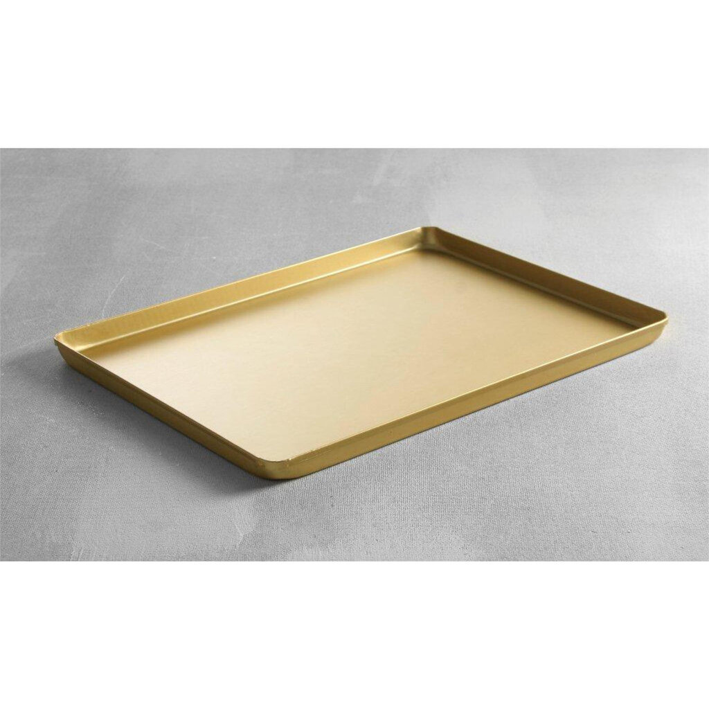 Konditorejas izstrādājumu vitrīna kūkām 30x20cm - zelts cena un informācija | Virtuves piederumi | 220.lv