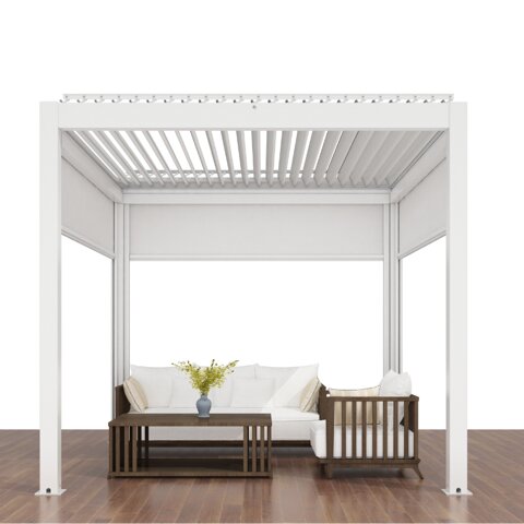 Nojume Sky Pergola 3x3m, balta cena un informācija | Dārza nojumes un lapenes | 220.lv