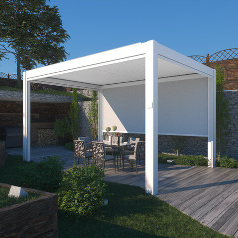 Nojume Sky Pergola 3x3m, balta cena un informācija | Dārza nojumes un lapenes | 220.lv