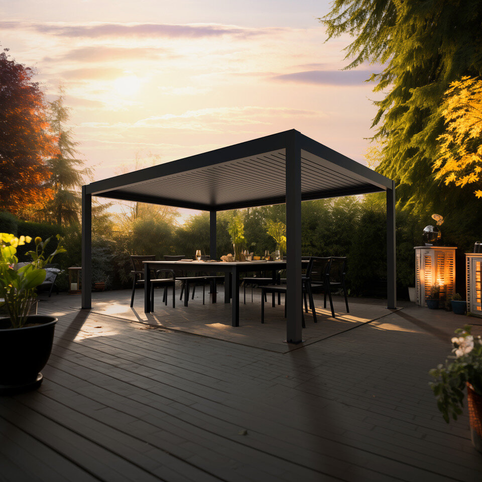 Nojume Sky Pergola 3x4m, pelēka cena un informācija | Dārza nojumes un lapenes | 220.lv