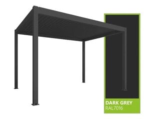 Nojume Sky Pergola 3x3m, pelēka cena un informācija | Dārza nojumes un lapenes | 220.lv