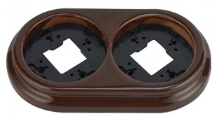 Рамка 2п керамика коричневая 70310 цена и информация | Электрические выключатели, розетки | 220.lv