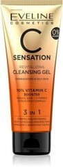 Atjaunojošs gels sejas mazgāšanai Eveline Cosmetics C Sensation 3in1, 75 ml cena un informācija | Sejas ādas kopšana | 220.lv