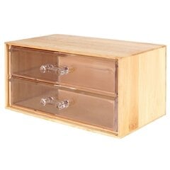 деревянный органайзер для косметики 18,7x12x9,5 см цена и информация | Аксессуары для ванной комнаты | 220.lv