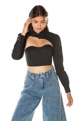 Blūze sievietēm Pepe Jeans Dua Lipa PL303813 999, melna cena un informācija | Blūzes, sieviešu krekli | 220.lv