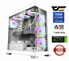 Core i7-14700F 32GB 1TB SSD 1TB HDD RTX 4070 12GB NoOs cena un informācija | Stacionārie datori | 220.lv