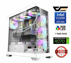 Core i7-14700F 16GB 512GB SSD 1TB HDD RTX 4070 12GB NoOs cena un informācija | Stacionārie datori | 220.lv