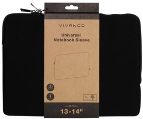 Vivanco сумка для ноутбука Ben 13-14", черная цена и информация | Рюкзаки, сумки, чехлы для компьютеров | 220.lv