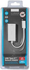 Vivanco адаптер USB-C - LAN, белый (34291) цена и информация | Адаптеры и USB разветвители | 220.lv