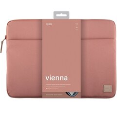 UNIQ etui Vienna laptop Sleeve 14" różowy|peach pink Waterproof RPET цена и информация | Чехлы для планшетов и электронных книг | 220.lv