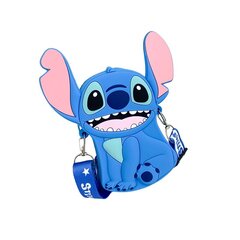 Силиконовая сумочка Stitch, для девочек, синяя цена и информация | Аксессуары для детей | 220.lv