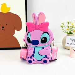 Силиконовая сумочка Stitch, для девочек, розовая M цена и информация | Аксессуары для детей | 220.lv