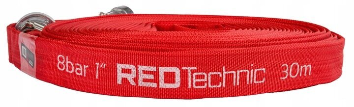 Lentes ugunsdzēsības šļūtene Red Technic RTWS0068,30 m, sarkana цена и информация | Laistīšanas sistēmas | 220.lv