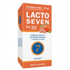 Uztura bagātinātājs LactoSeven Trio, 50 košļājamās tabletes cena un informācija | Vitamīni, preparāti, uztura bagātinātāji labsajūtai | 220.lv