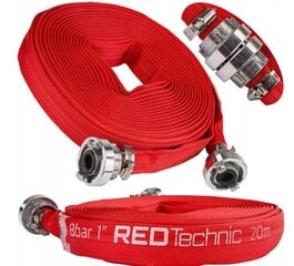 Lentes ugunsdzēsības šļūtene Red Technic RTWS0065, 20 m, sarkans cena un informācija | Laistīšanas sistēmas | 220.lv