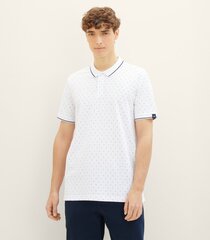 Мужская рубашка-поло Tom Tailor, белый/тёмно-синий цена и информация | Мужские футболки | 220.lv