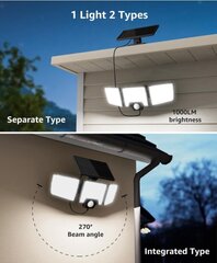 Saules lampas ar kustības sensoru Lepro, 1 gab. цена и информация | Уличное освещение | 220.lv