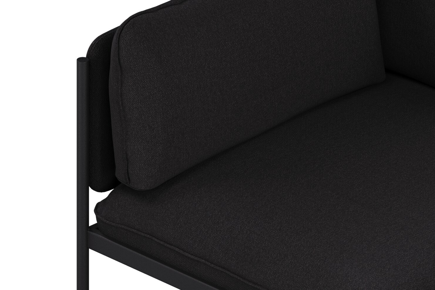 6-daļīgs dīvāns Toom, melns цена и информация | Dīvāni | 220.lv